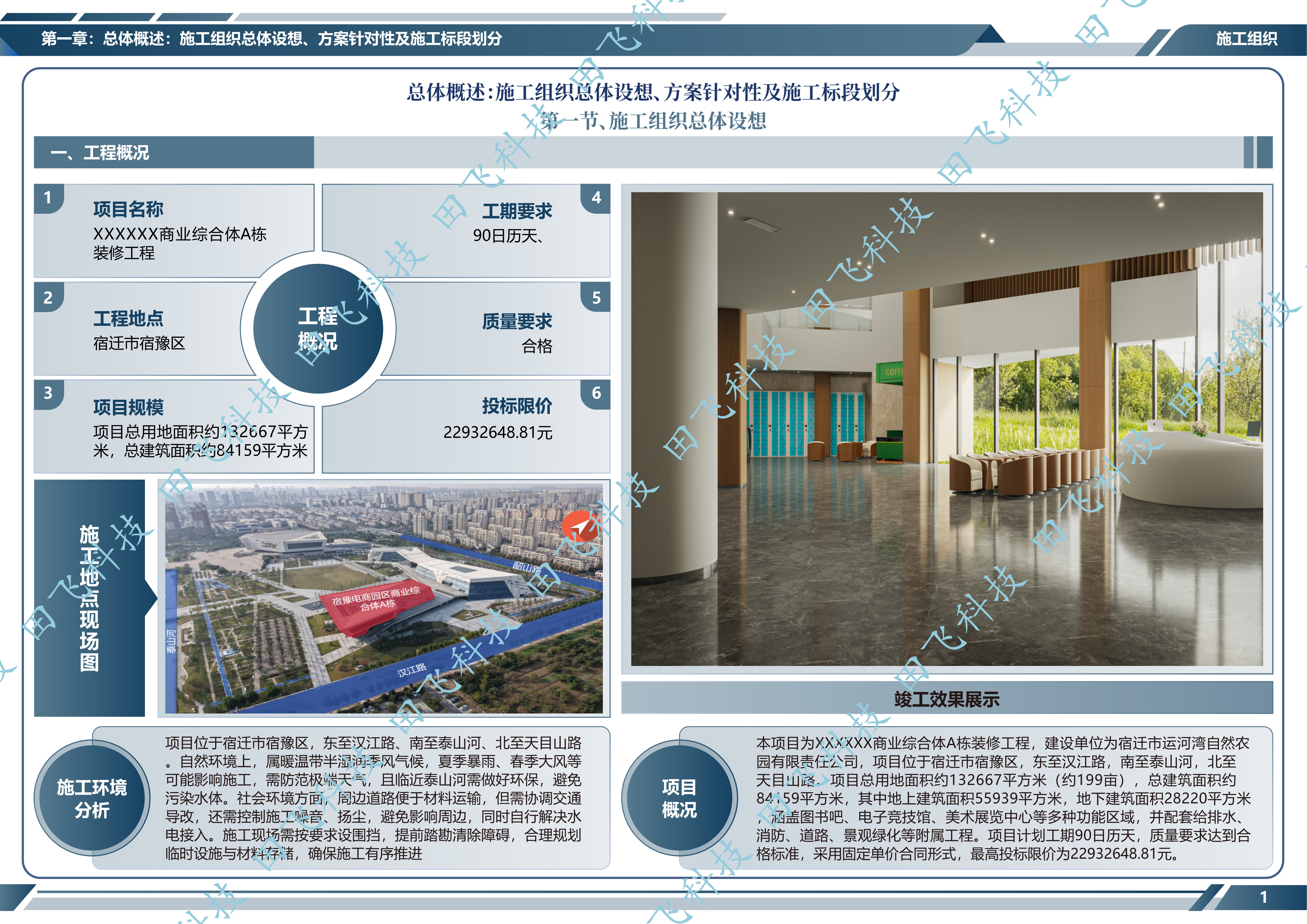 宿迁市某电商园区商业综合体装修工程